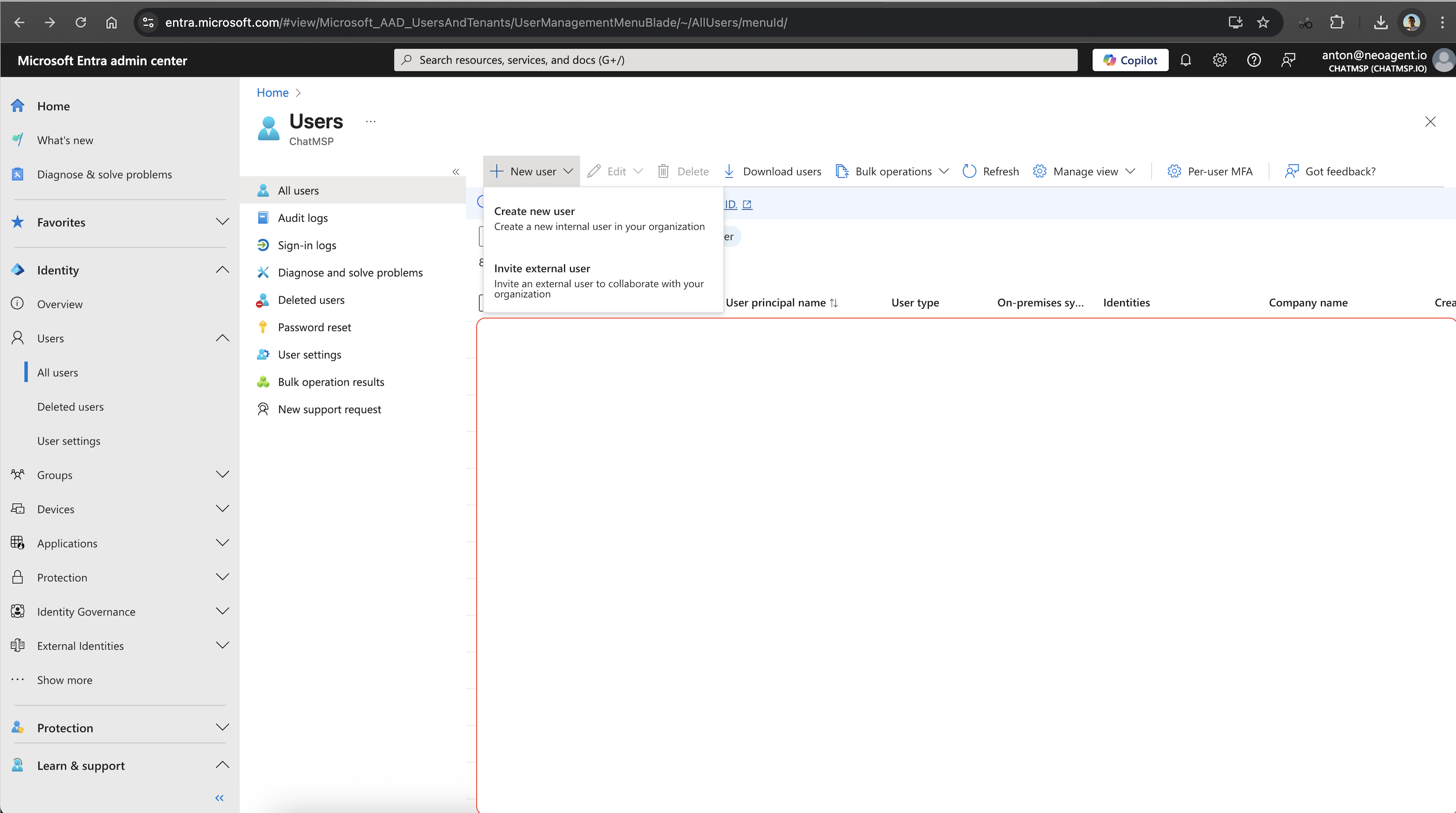 Inviting an external user in Microsoft Entra ID