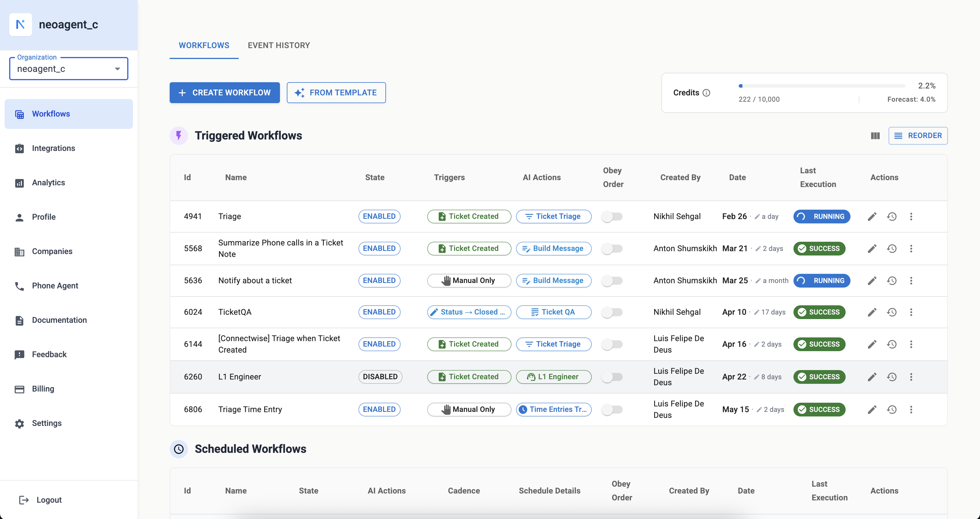 NeoAgent Platform Overview