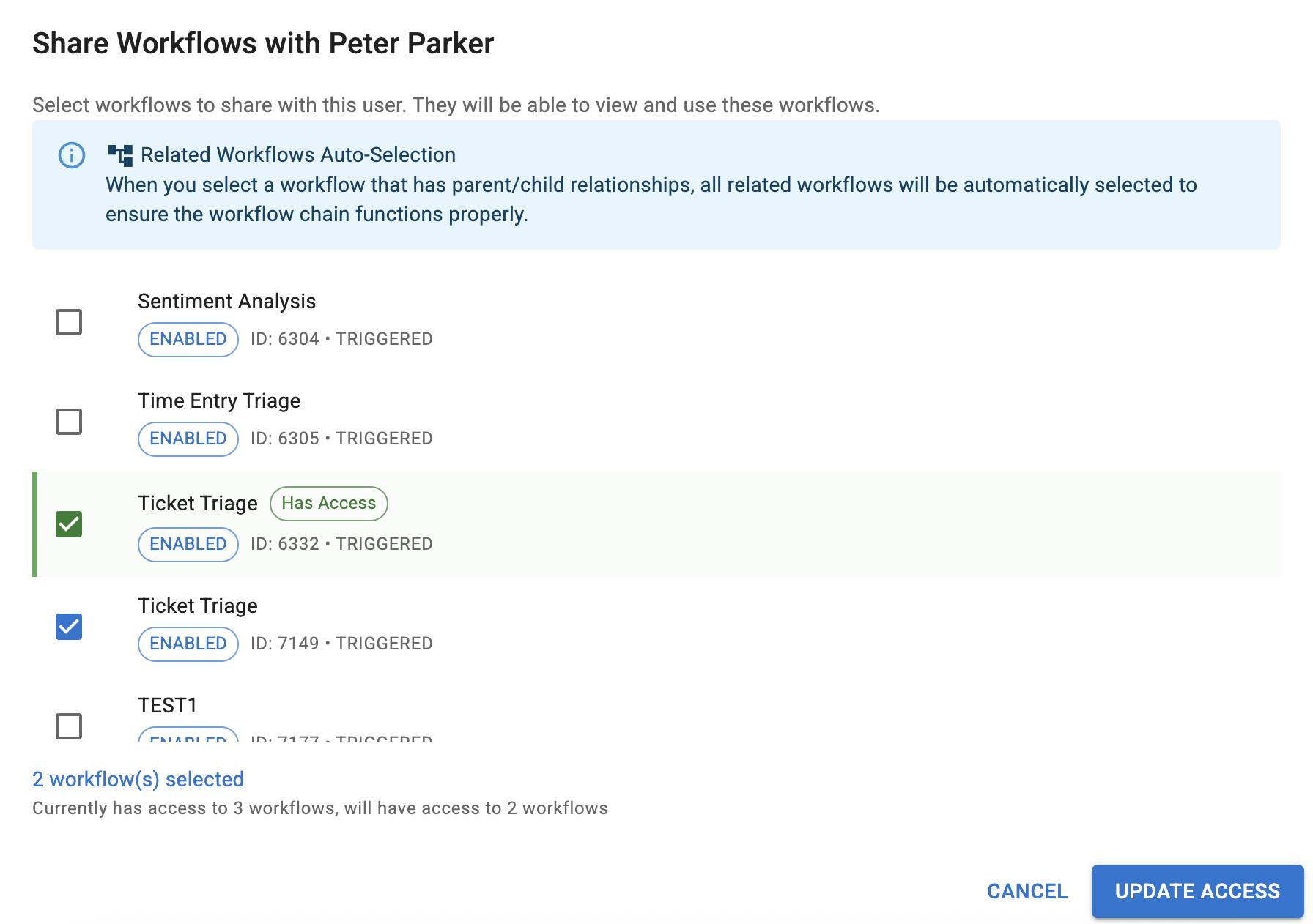 Share Workflows