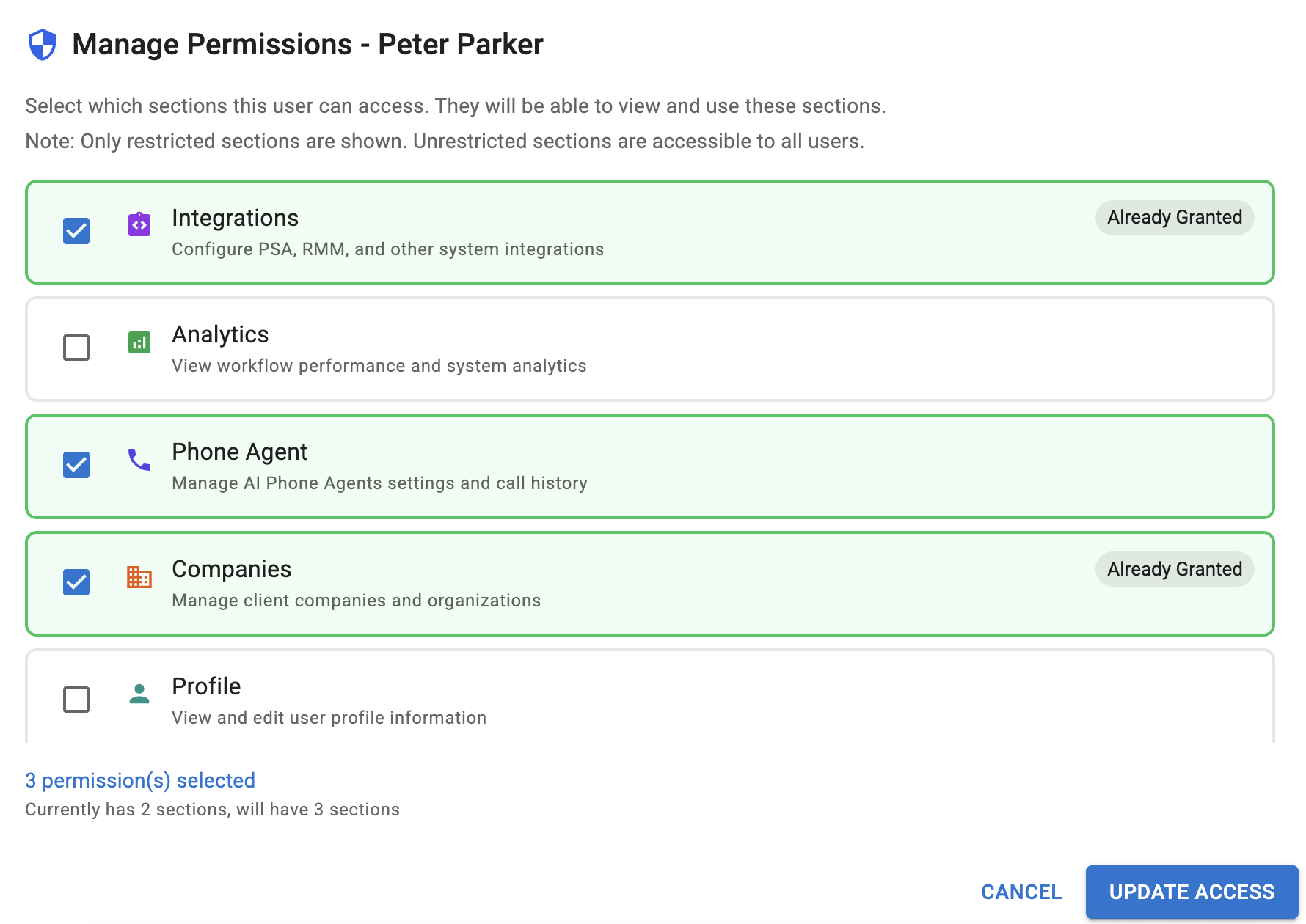 Update Permissions